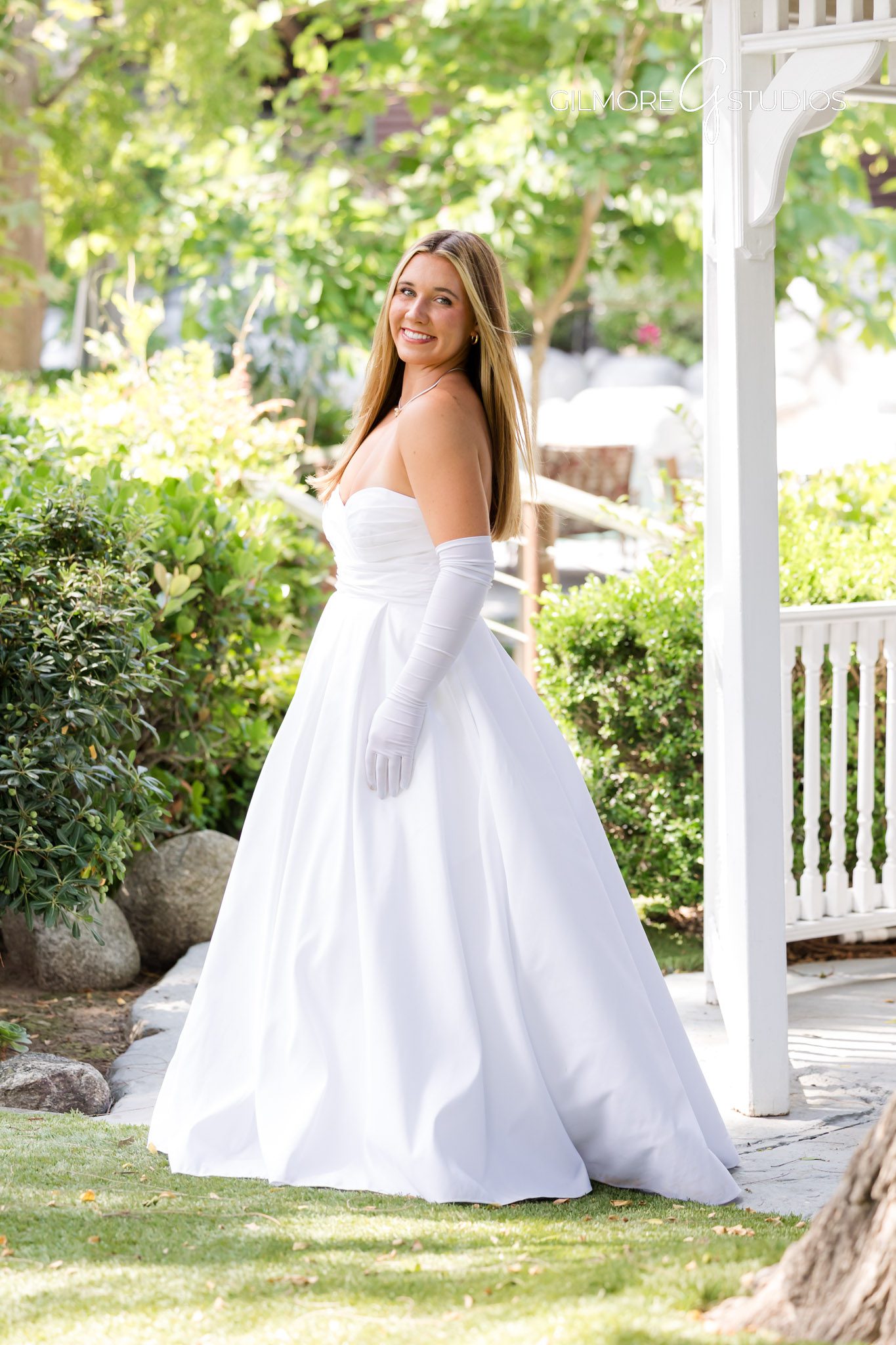 Debutante portraits in lush Irvine garden setting, Garden photography NCL debutante portraits Orange County
