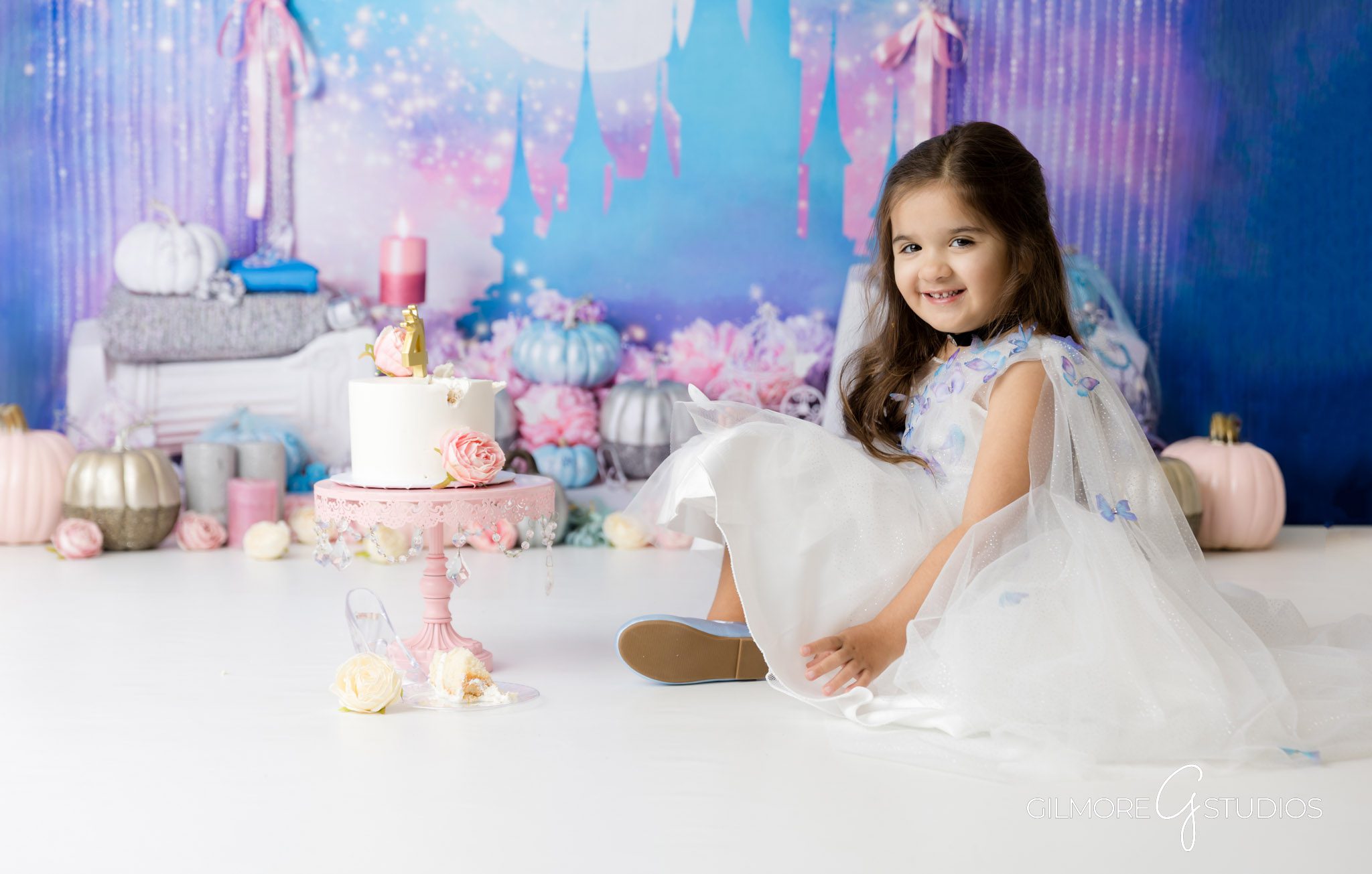 Cinderella birthday photography Costa Mesa children’s milestone portraits, Magical Cinderella princess party photographer Orange County 4th birthday