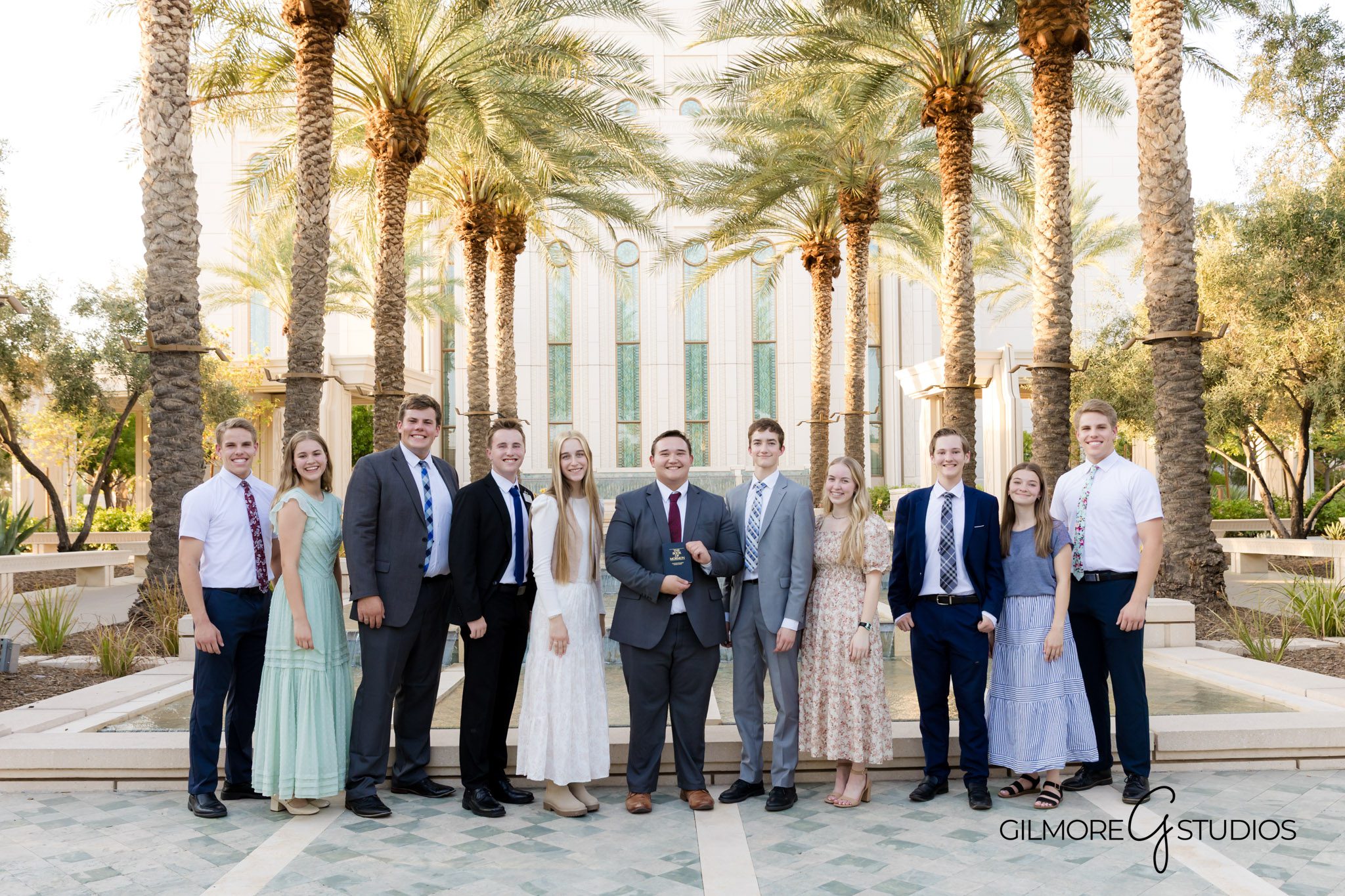 LDS missionary session photos Gilbert Arizona Temple professional photographer, Missionary farewell portraits Gilbert AZ LDS Temple family announcement session