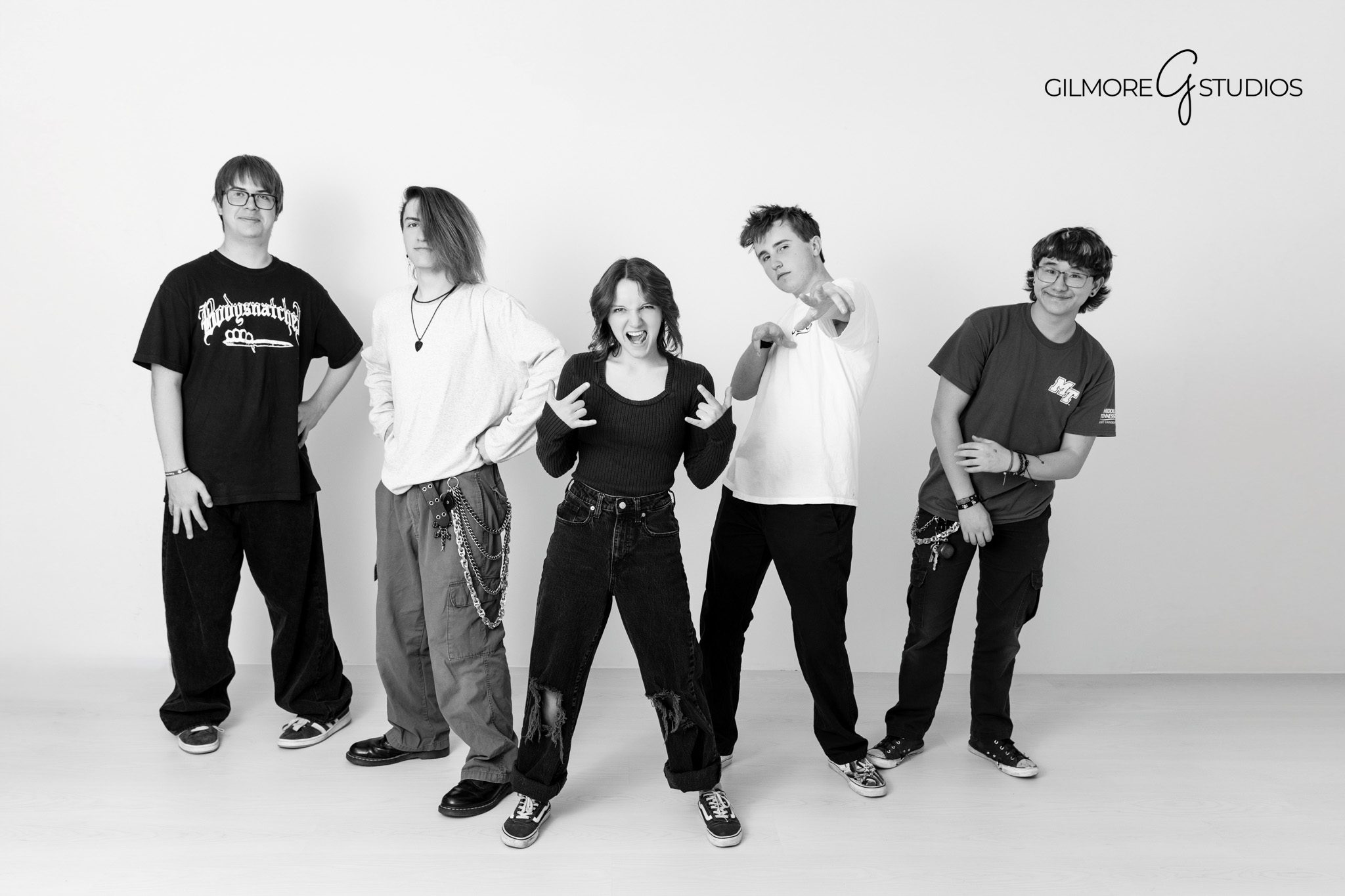 Arizona studio band photography Gilmore Studios creative portraits
Garage band photo shoot Arizona professional musician portraits