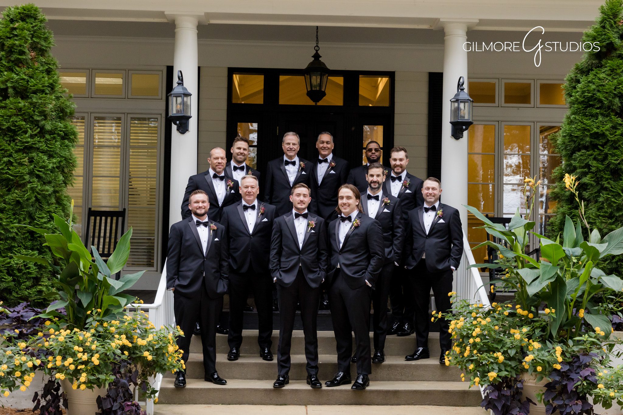 Bride and groom outdoor Michigan wedding photography by Gilmore Studios
Gilmore Studios professional photographer capturing Michigan golf club wedding portraits