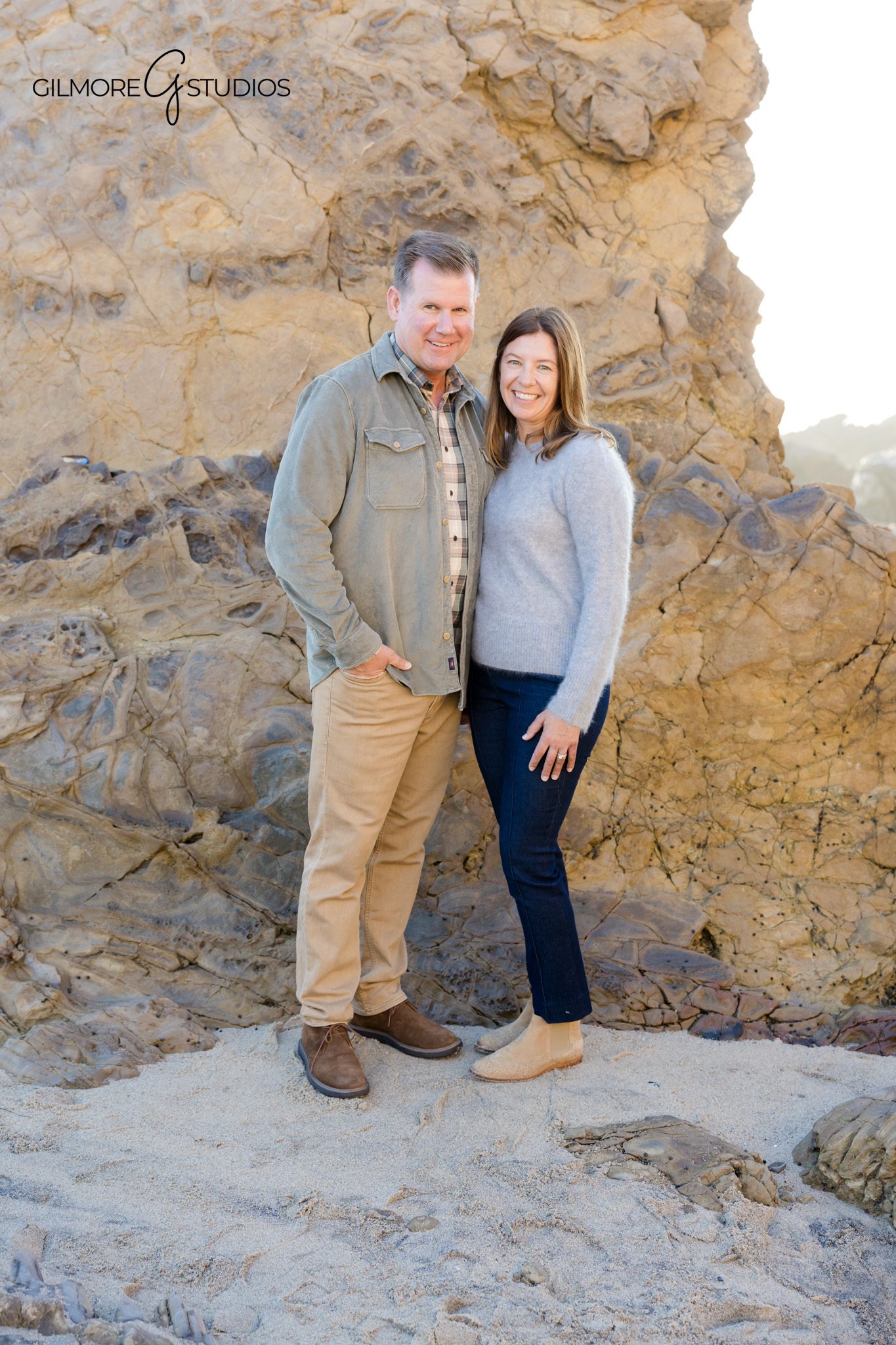 Beach portrait photography showing movement in flowy dresses and ocean wind.

Gilmore Studios family photography capturing genuine smiles at CdM.
