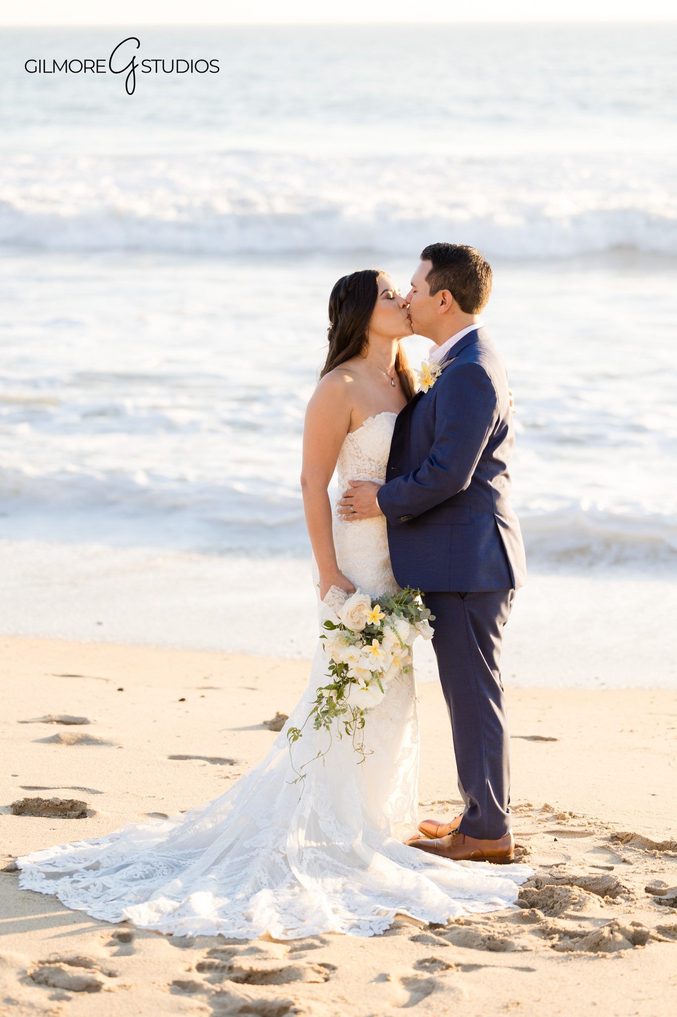 Bride and groom portrait photography session at San Clemente Beach

San Clemente beach bridal photography with romantic coastal scenery