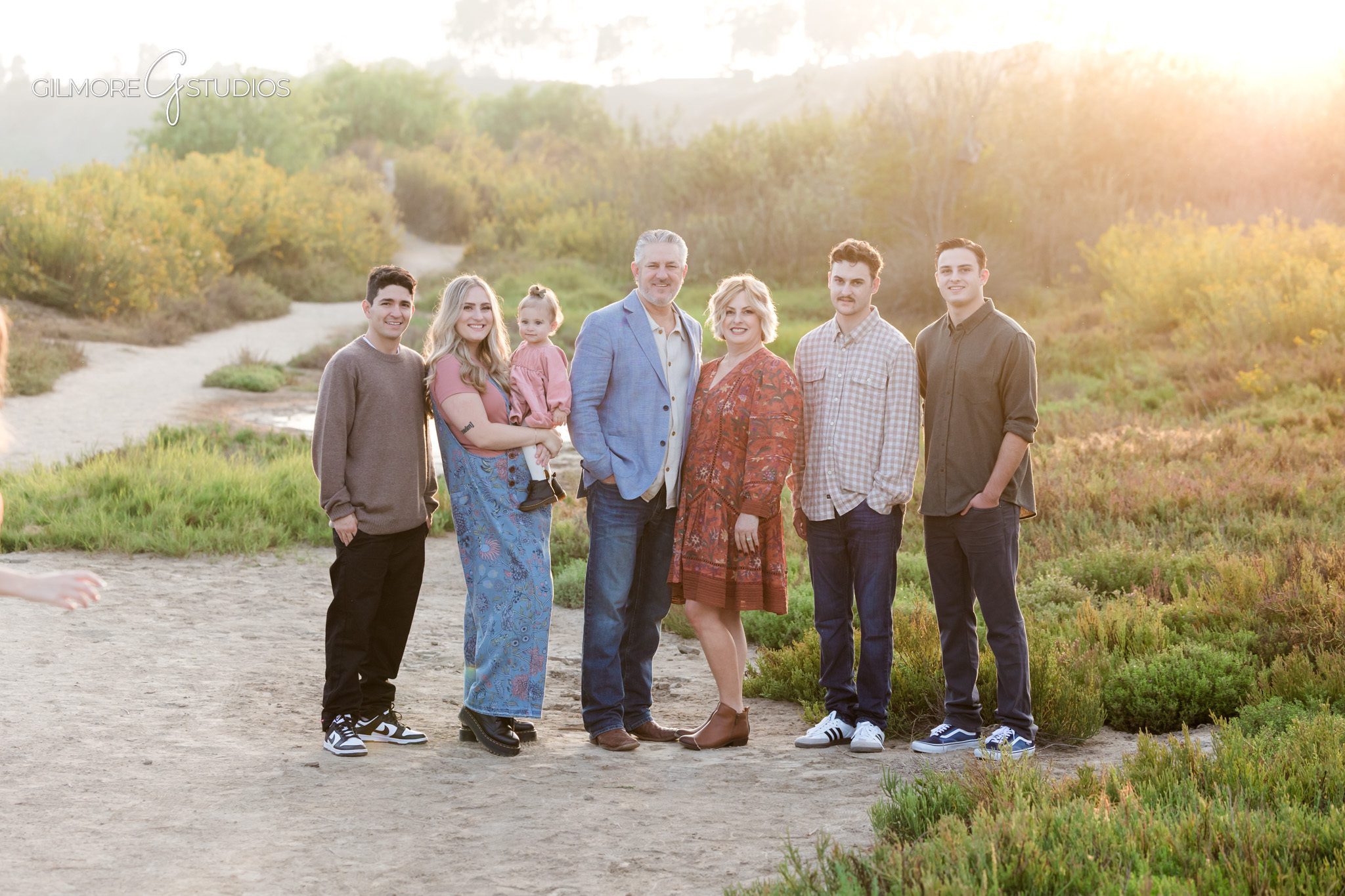 Extended family photography at Back Bay Newport Beach during sunset.

Newport Beach family photographer capturing large family portrait at Back Bay.