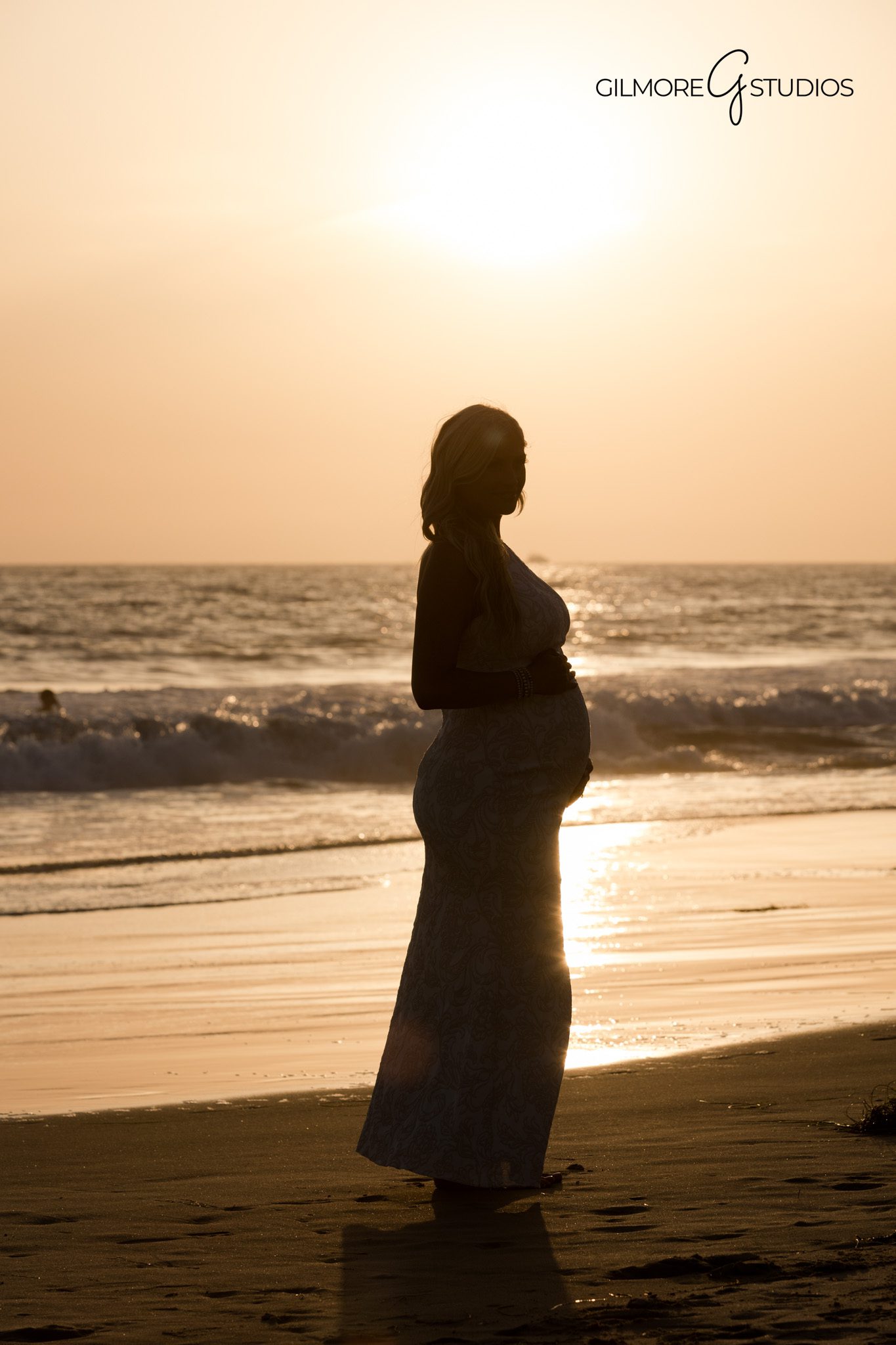 Expecting mother sharing moment with family
Family-centered maternity photography moment