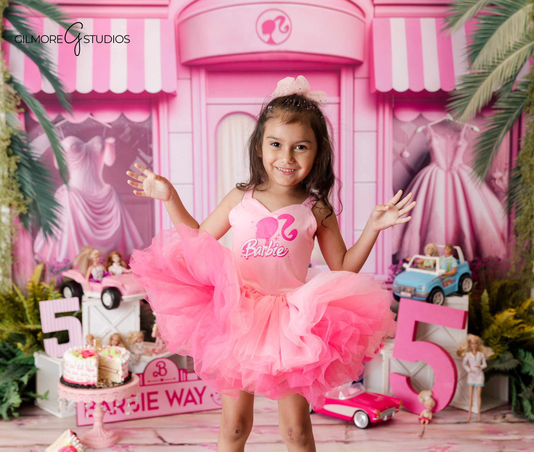 Child portrait photography for 5th birthday with Barbie inspired theme

Barbie themed birthday portrait photography session for girls
