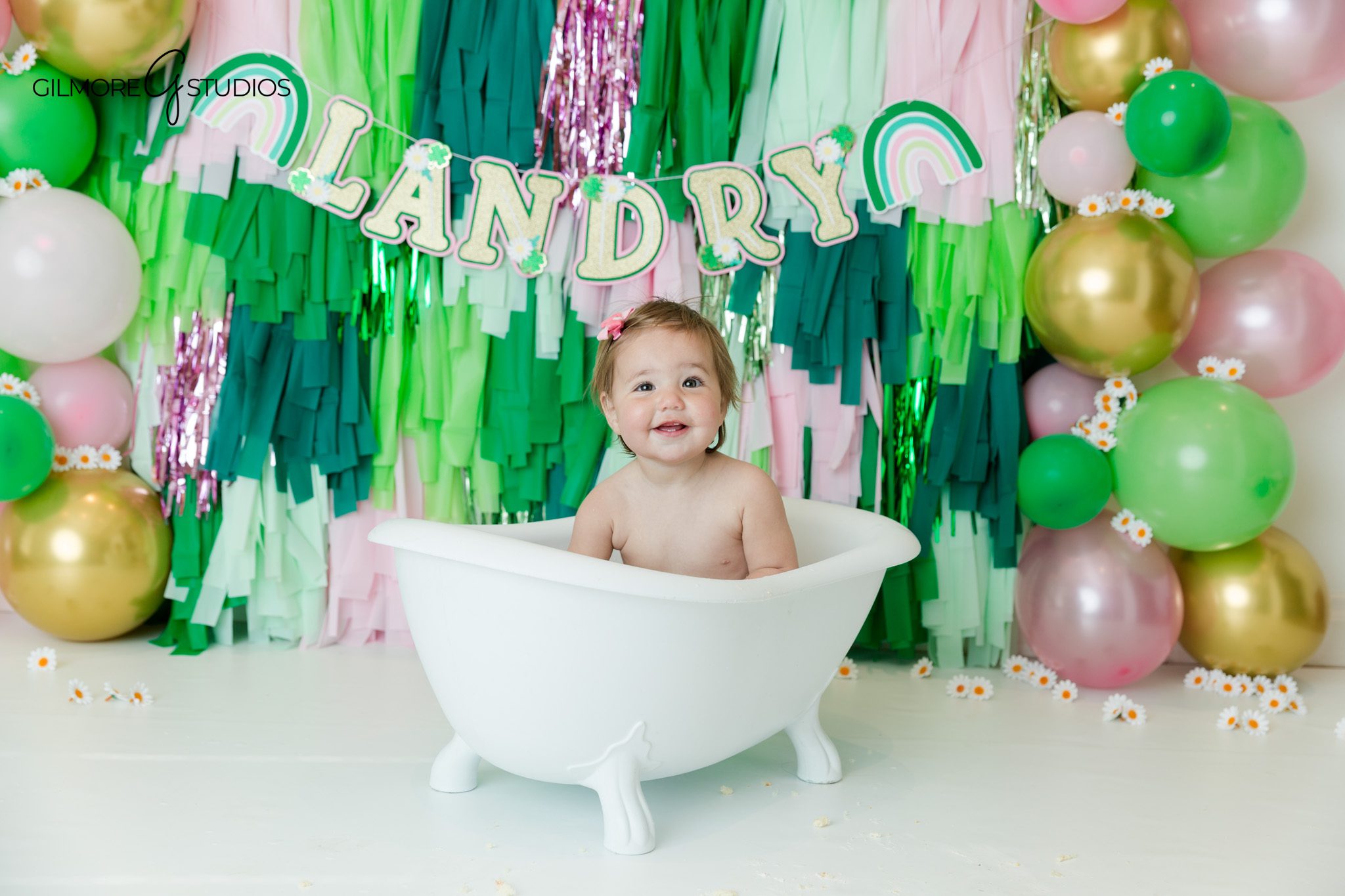 cake smash portrait photography baby milestone indoor session
first birthday cake smash baby portrait frosting hands and face