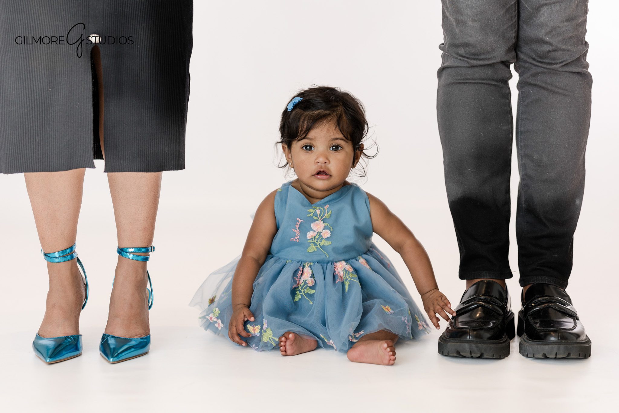 Baby milestone portrait photography with birthday cake
Baby portrait photography capturing joyful birthday moment