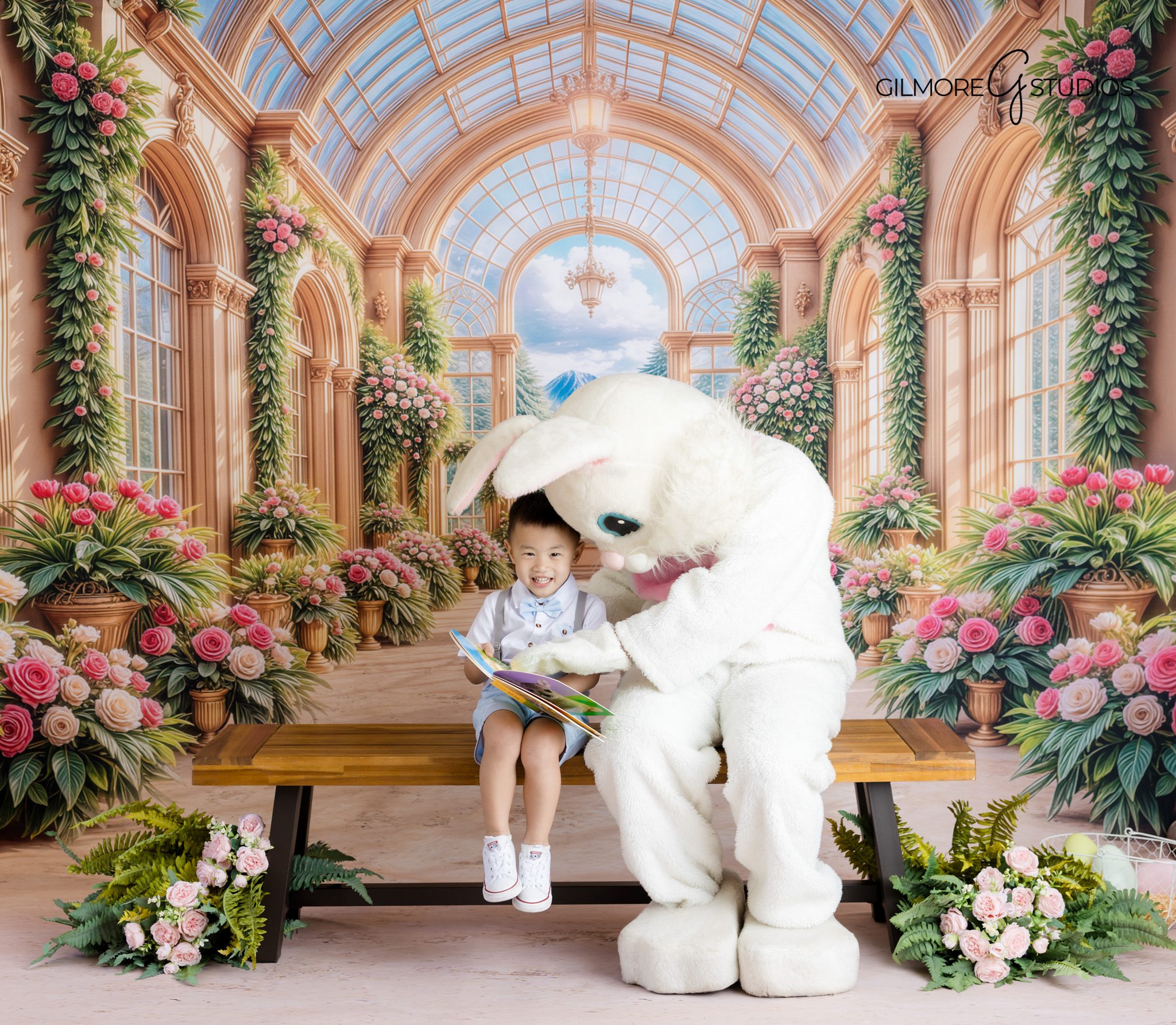 Easter mini session photography baby girl floral spring portrait
Newport Beach family photographer Easter mini session pastel backdrop