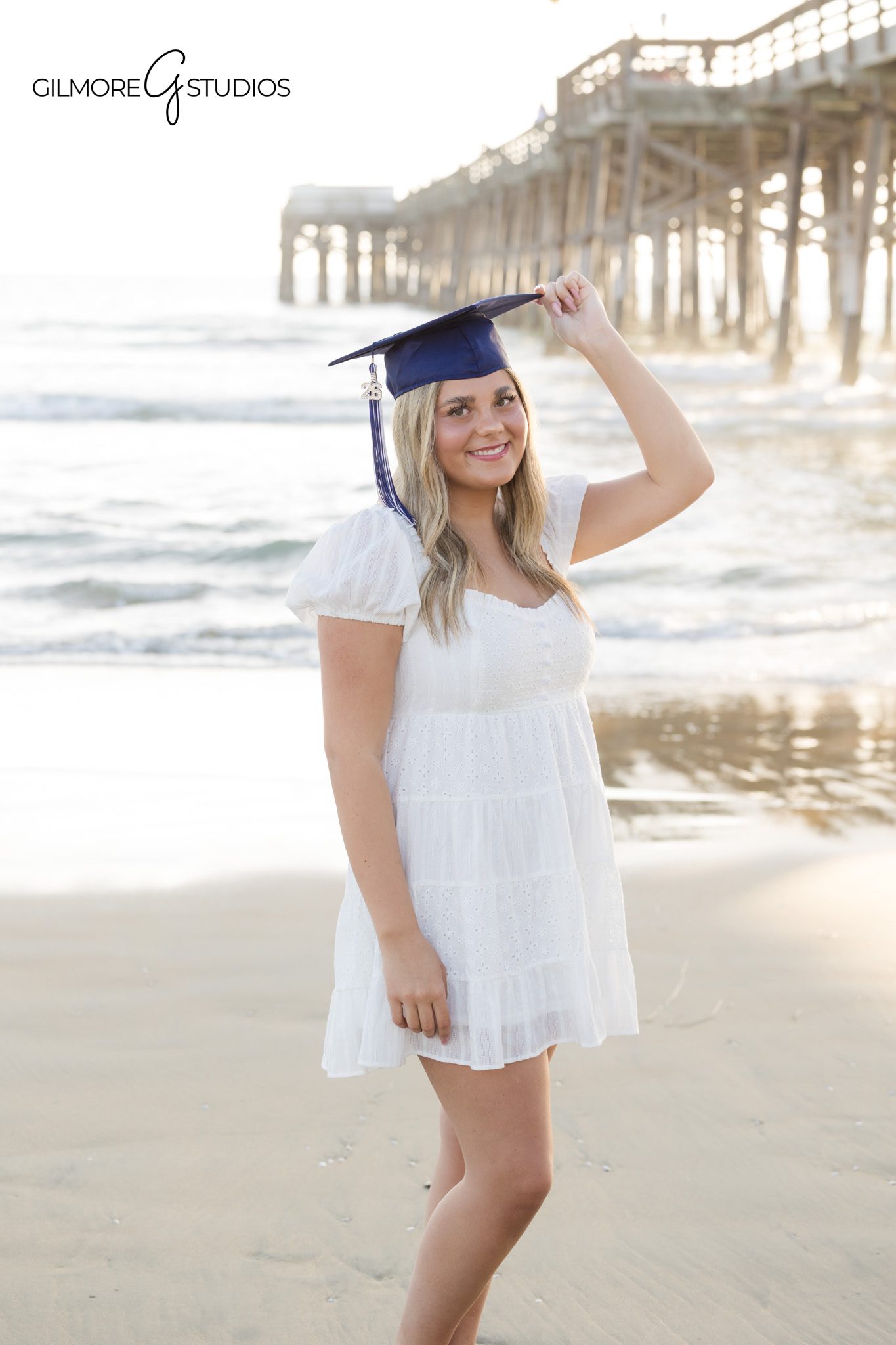 Newport Beach senior photographer capturing sunset beach portrait
beach portrait Newport Beach senior relaxed photography session
