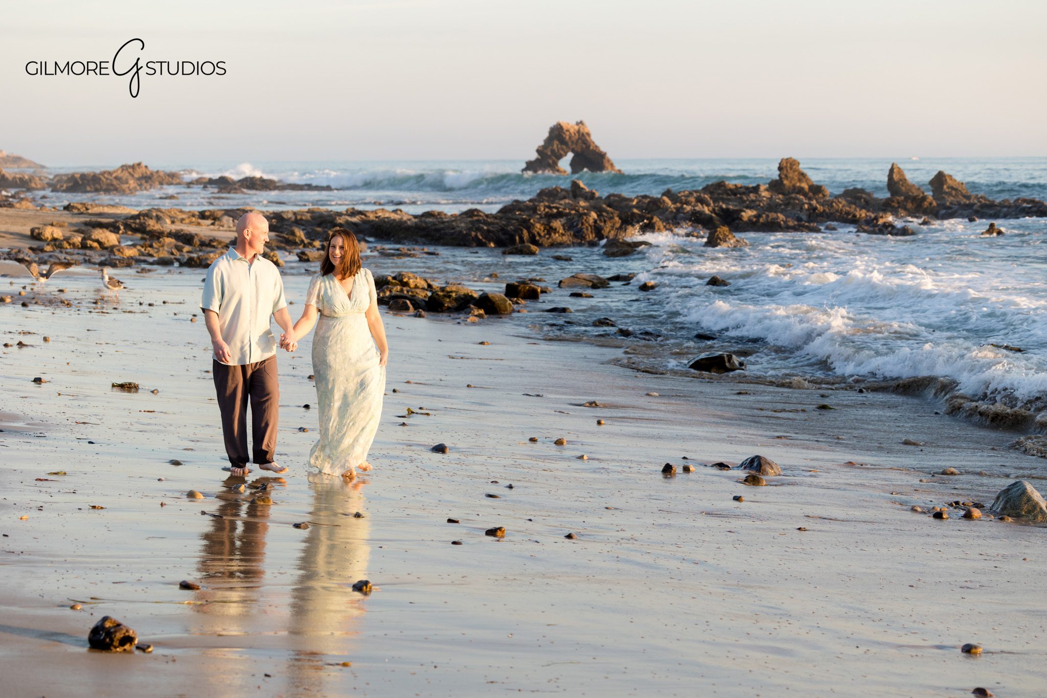 Newport Beach photographer candid engagement session with kids
beach portrait photography Newport Beach family walking together