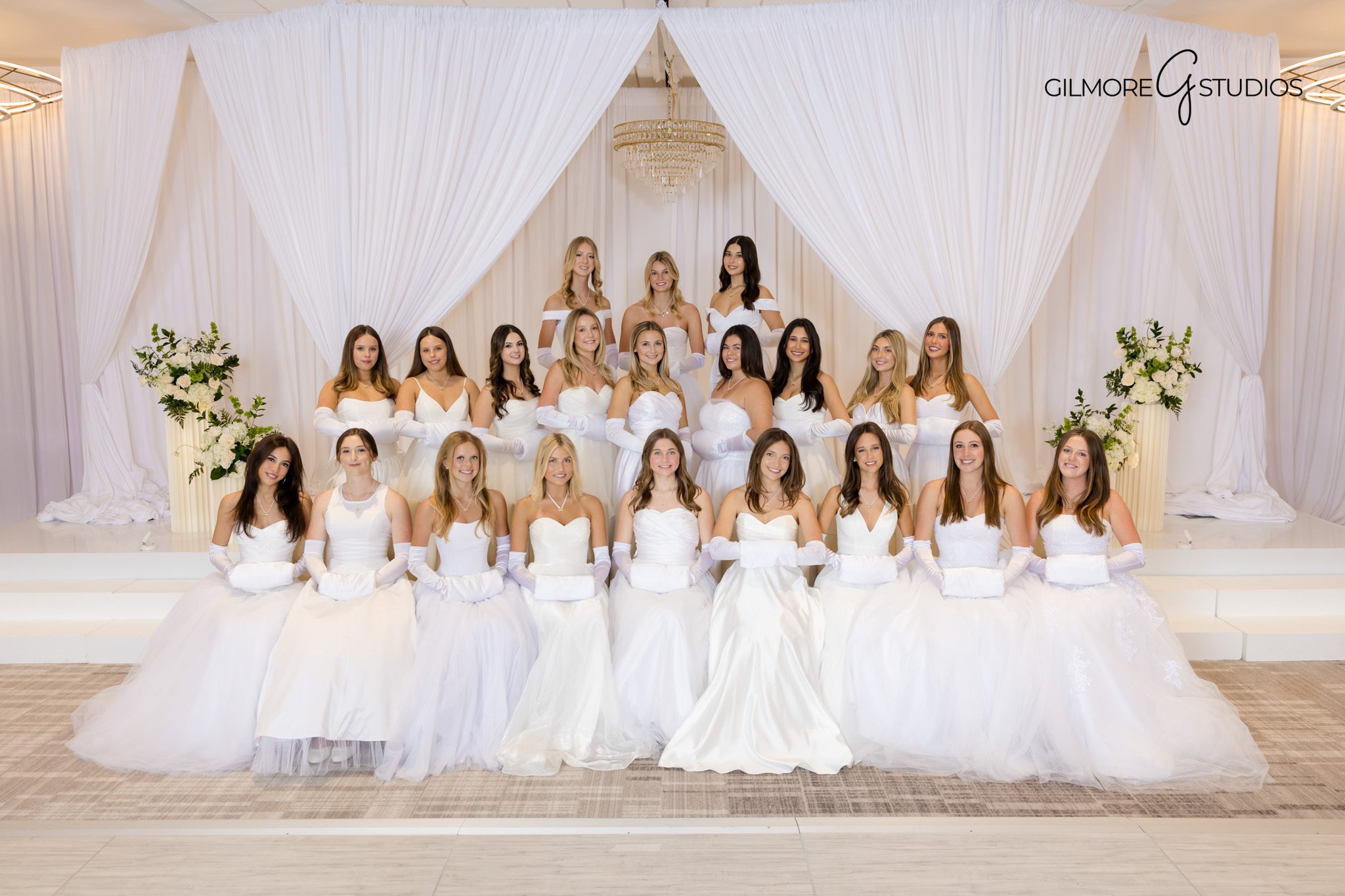 Debutante ball photography showing elegant formal portrait
Portrait of debutante photographed before ballroom event