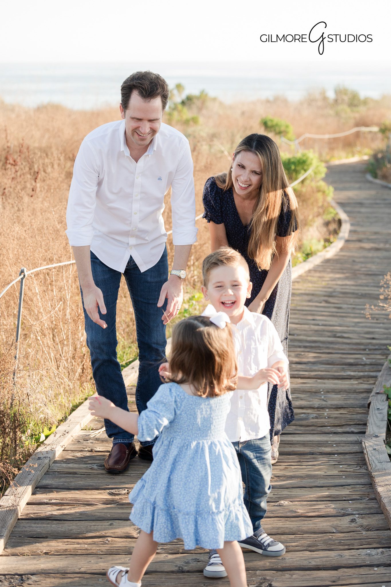 crystal cove family portrait session sunset, california coastal family photographer