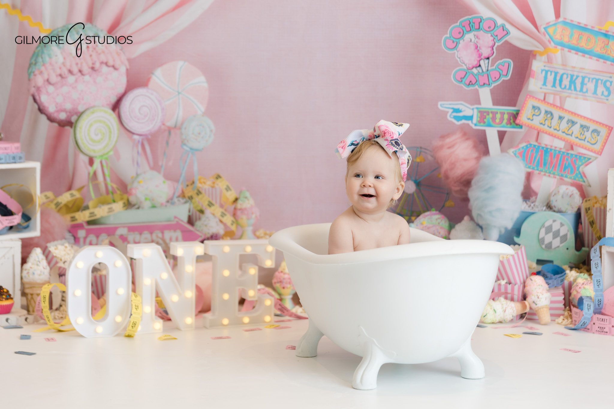 cake smash photographer orange county carnival theme
baby portrait photography first birthday session