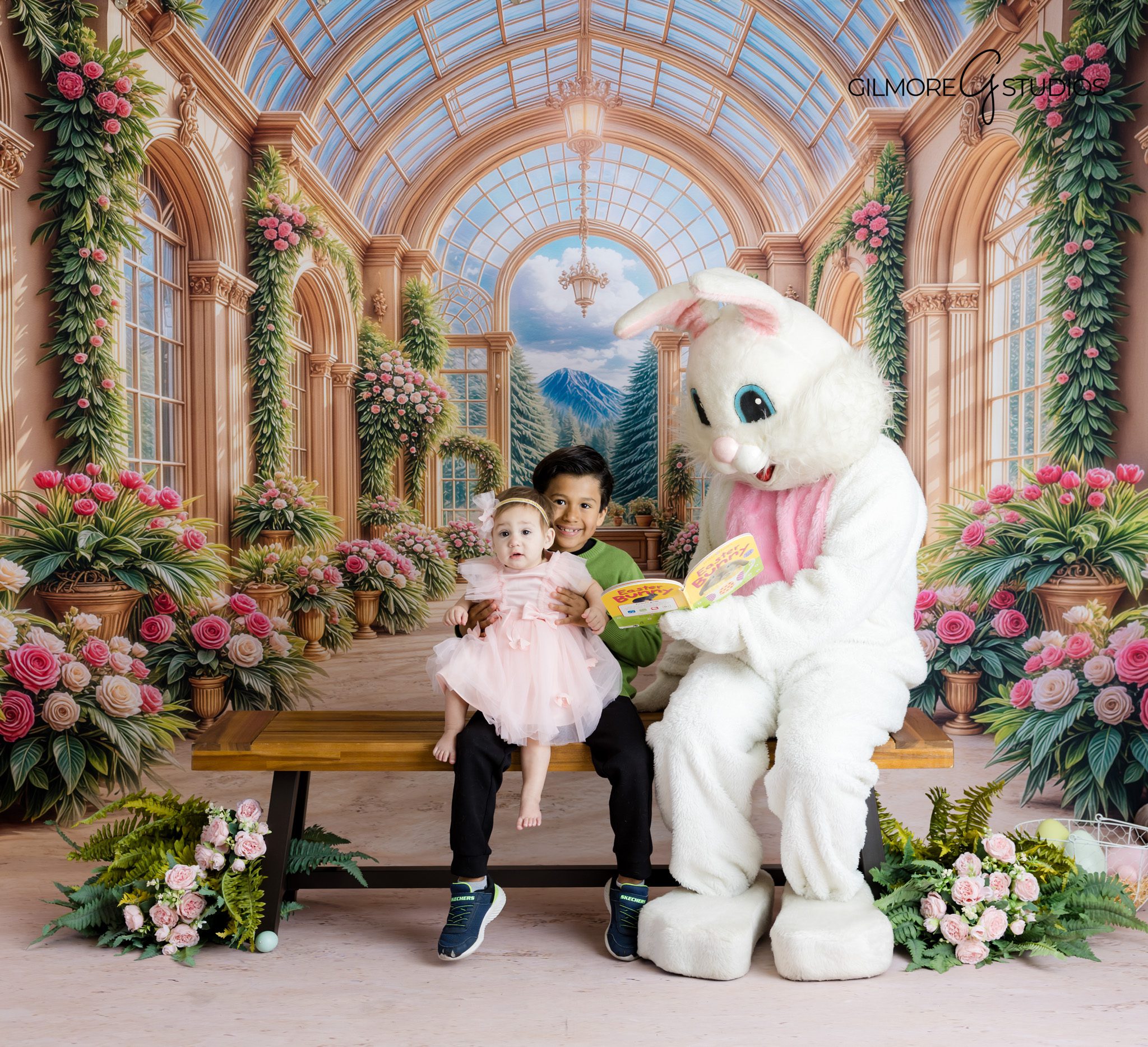 Easter family photography Newport Beach CA mom with two kids spring portrait studio | Newport Beach Easter family portrait studio