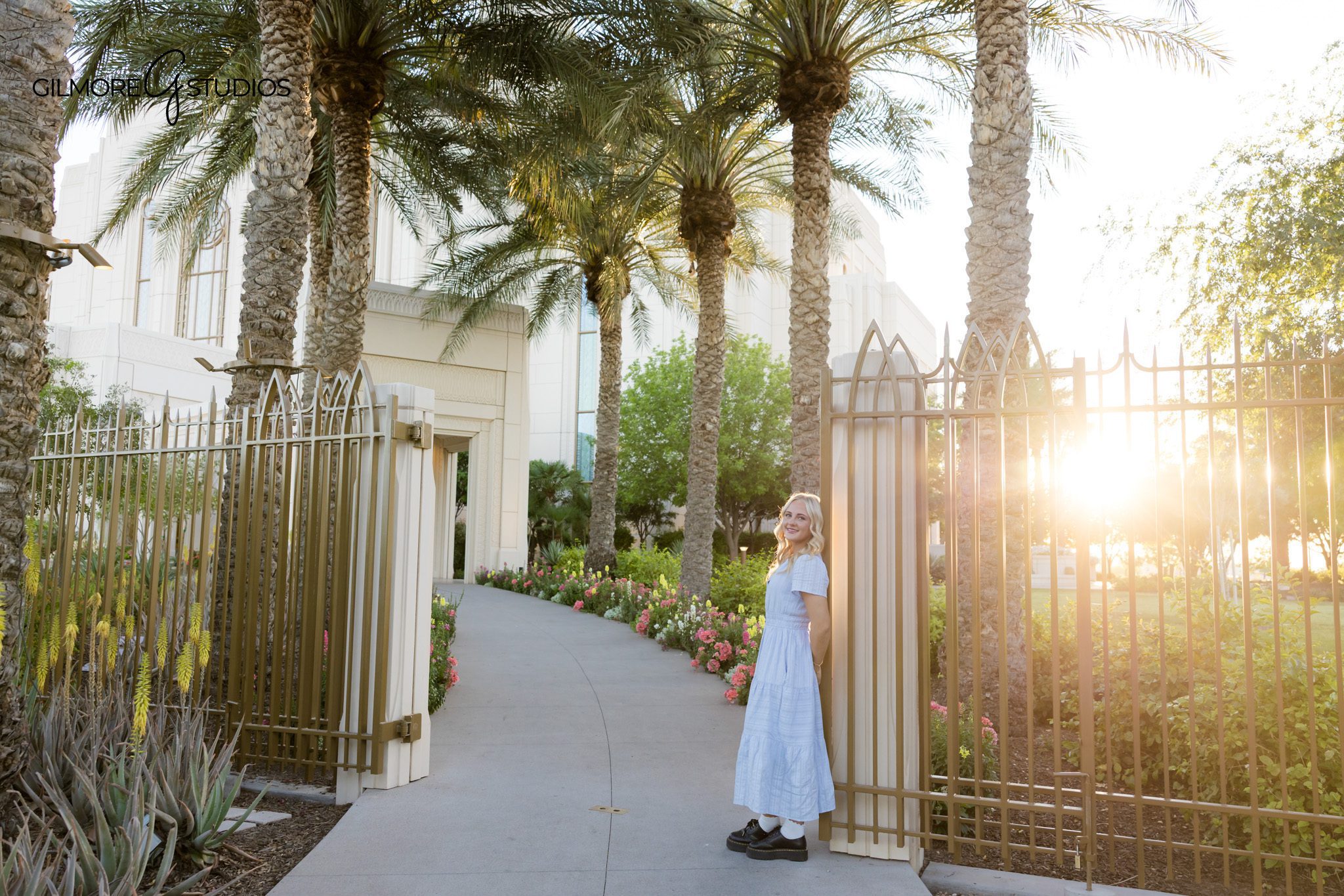 LDS missionary photography Arizona female smiling natural pose temple | Natural posing missionary portrait Arizona