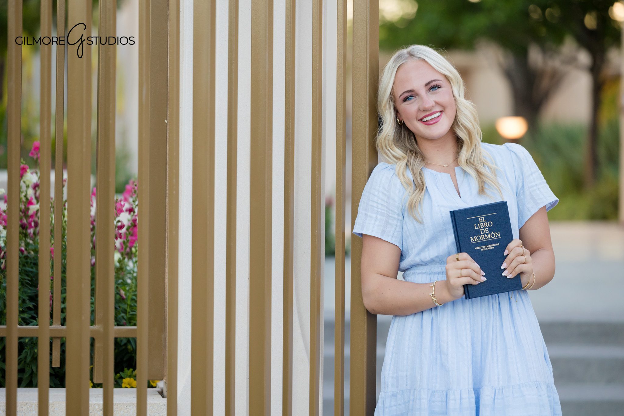 LDS missionary portrait Arizona close up holding Book of Mormon detail | Close up missionary portrait scriptures