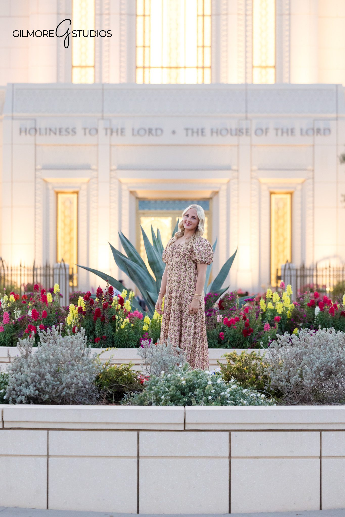 LDS missionary photography Arizona temple doors portrait female | Temple doors missionary portrait Gilbert AZ