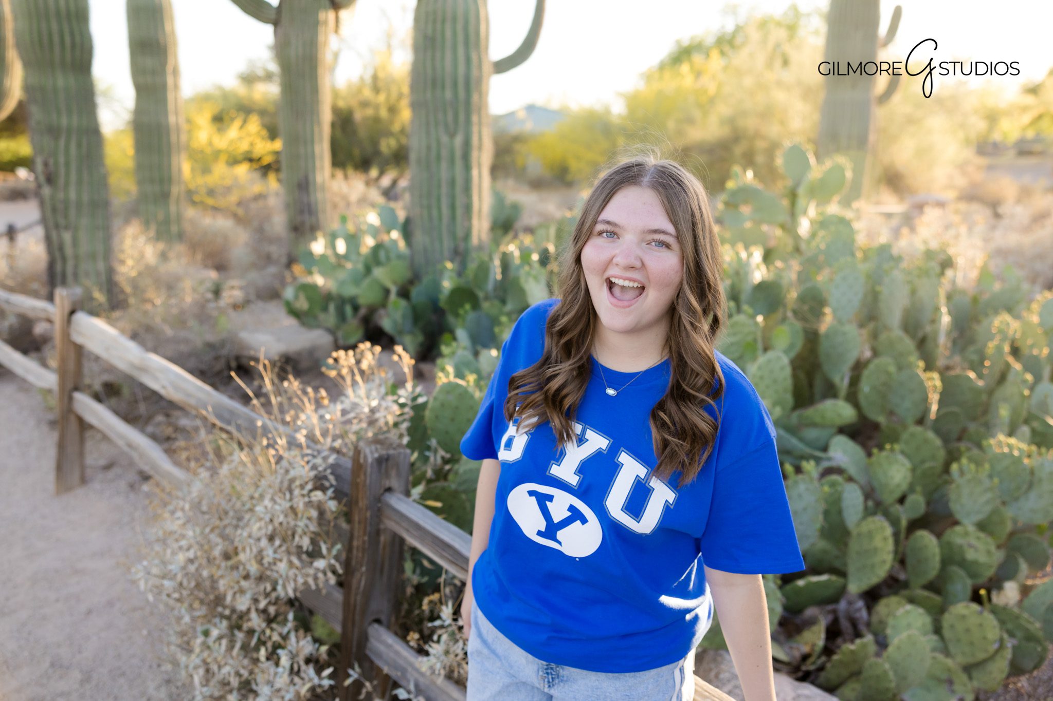 Senior photoshoot Arizona desert cactus Riparian Preserve Gilbert
Senior portrait session with cactus Gilbert AZ golden hour