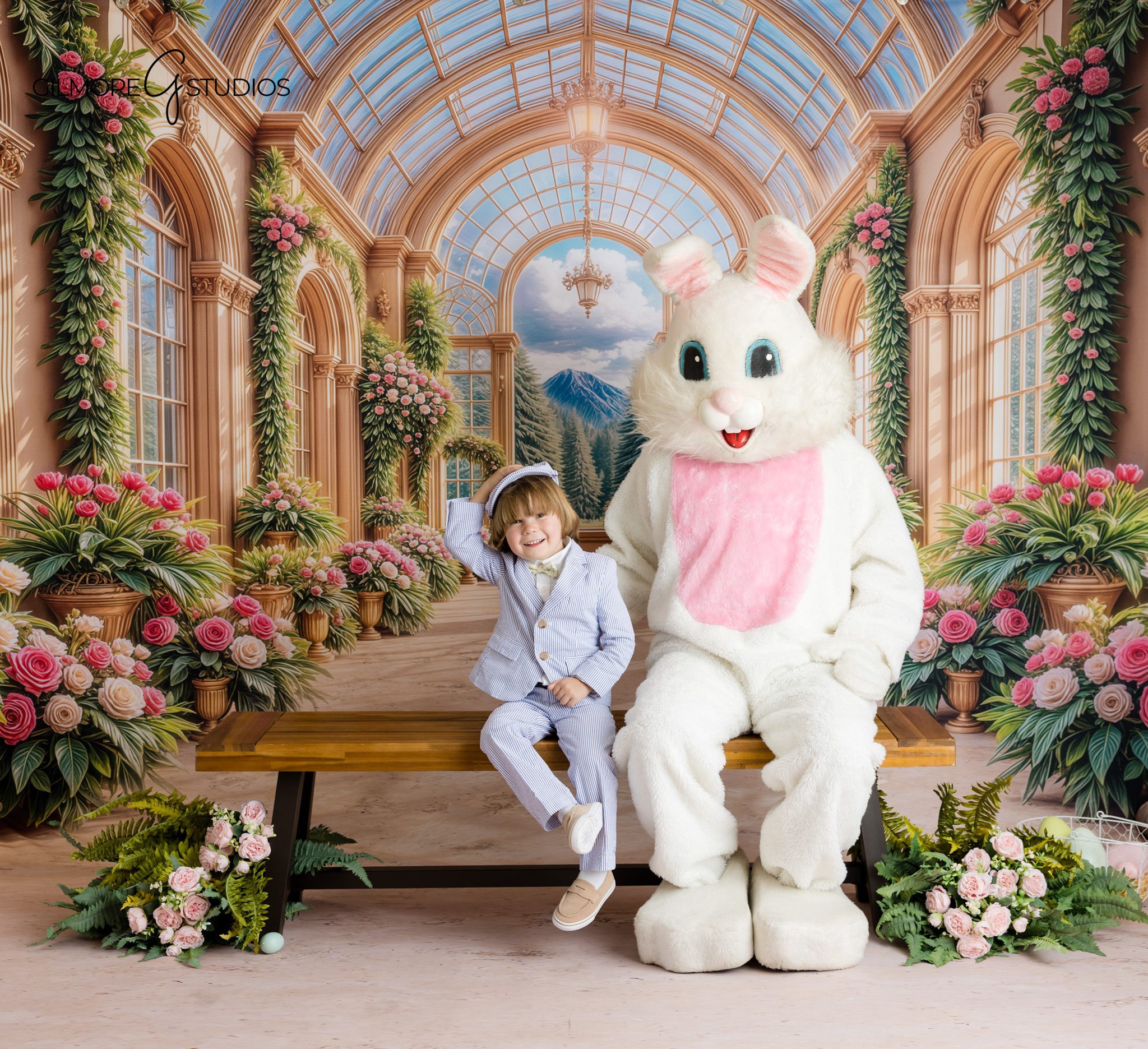 Newport Beach Easter mini sessions child smiling with Easter eggs
Easter Bunny photos Newport Beach CA boy holding eggs portrait