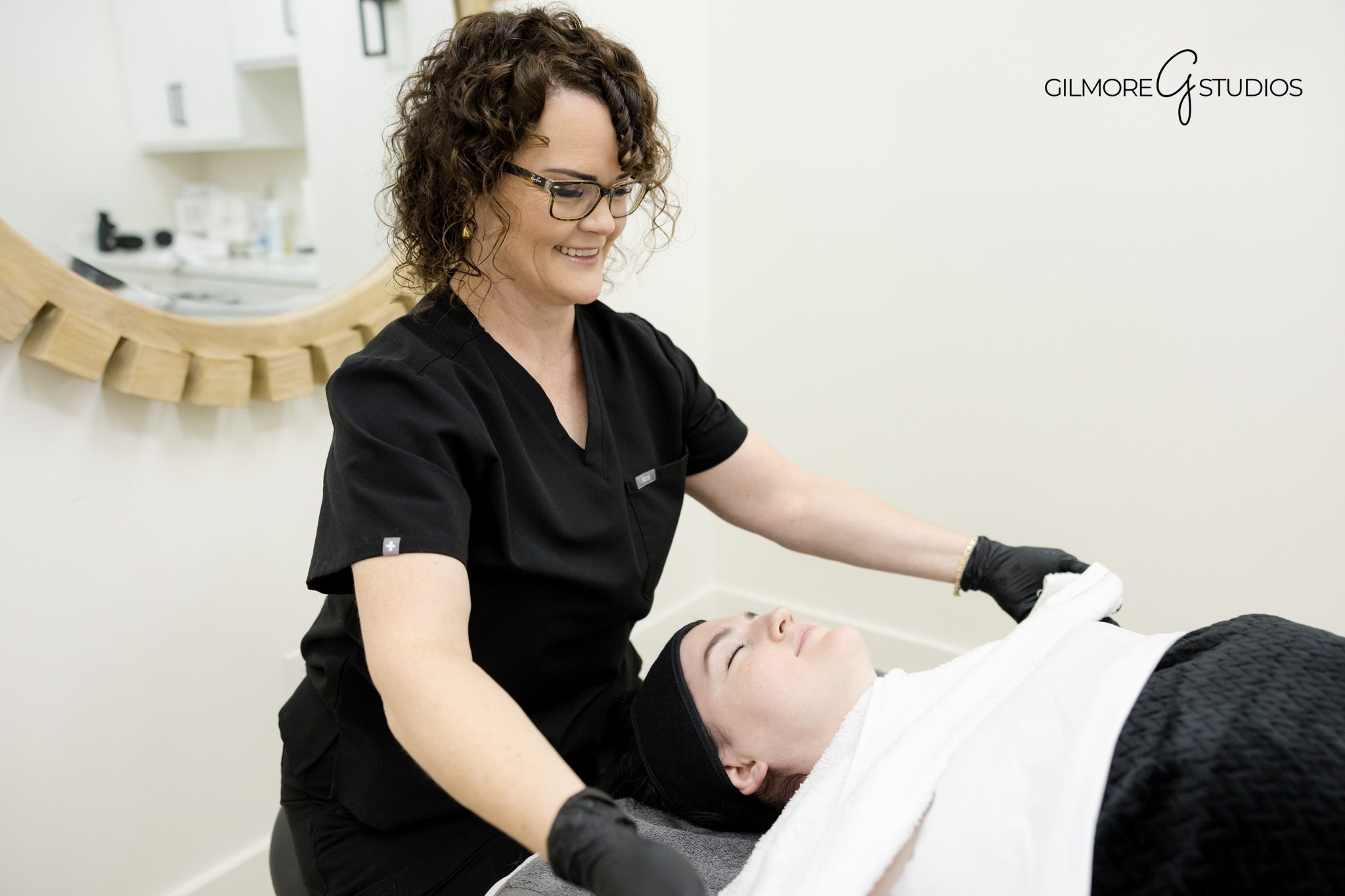 Aesthetician branding portraits Gilbert Arizona
Dermaplaning facial branding photography Gilbert AZ