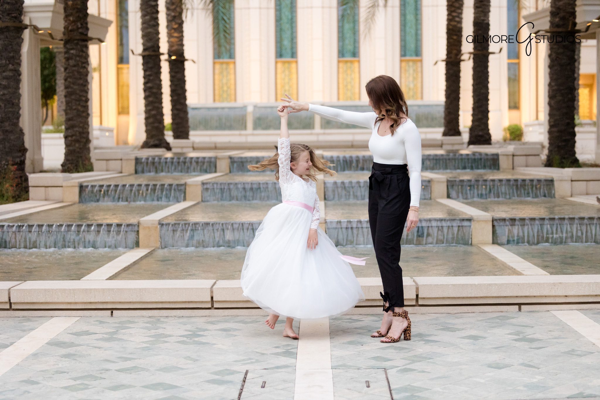 Gilbert Arizona Temple photographer specializing in baptism portraits
Child holding scriptures during Gilbert Arizona Temple portrait session