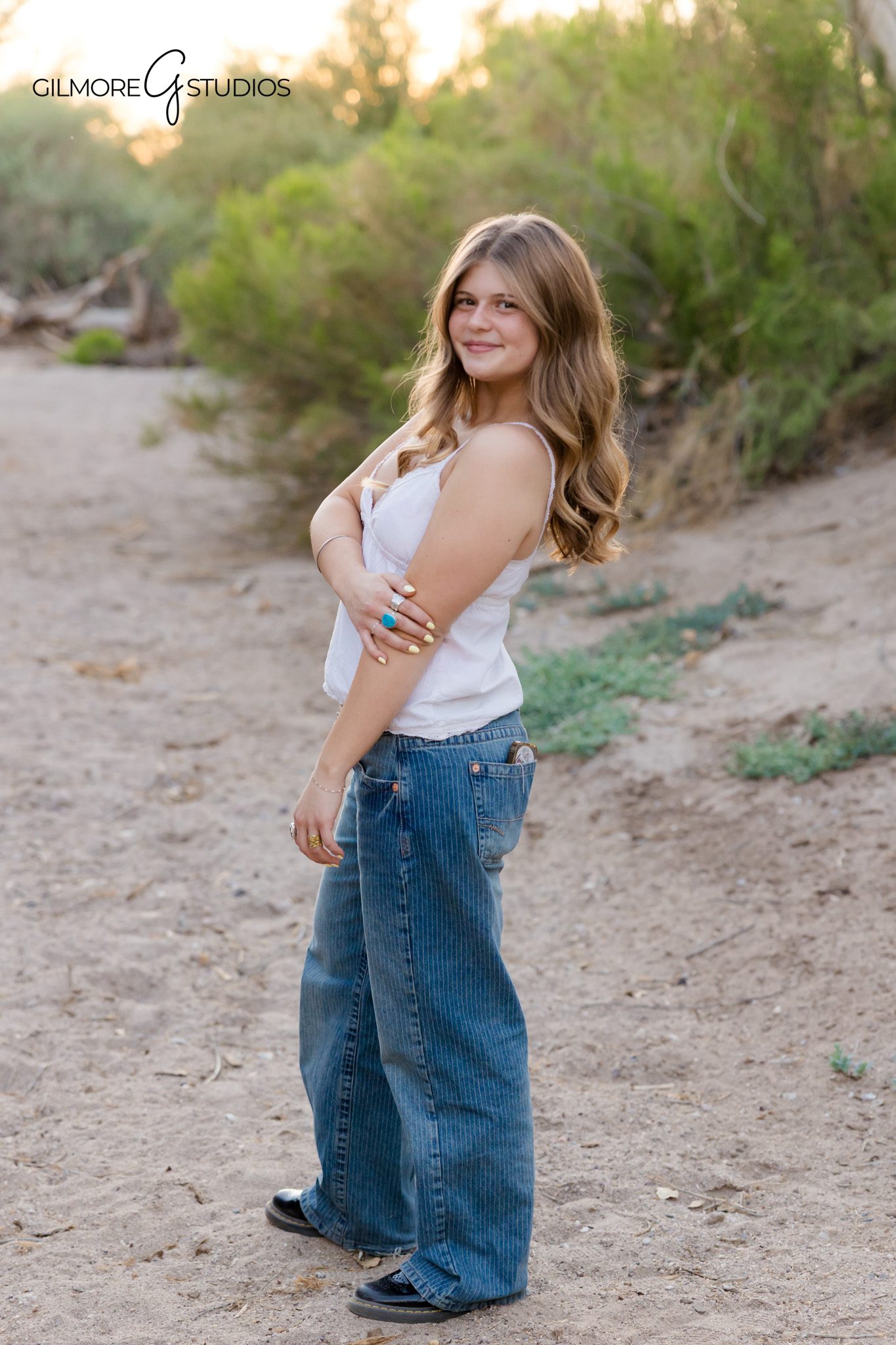 Arizona senior girls laughing together in graduation session
Senior portrait photographer in Queen Creek Arizona