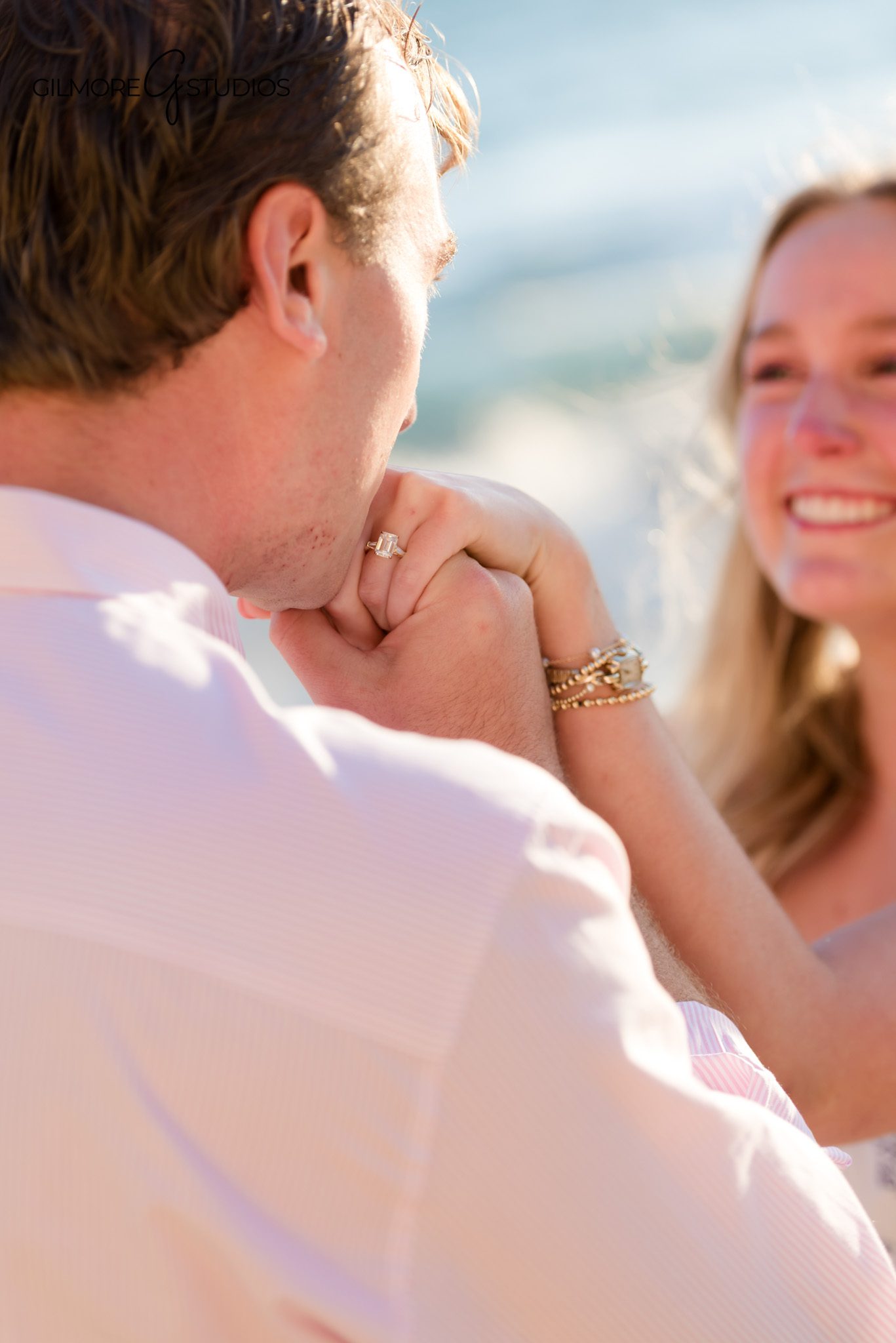 Groom-to-be down on one knee during a Laguna Beach proposal session
Emerald Bay engagement photos after a romantic surprise proposal