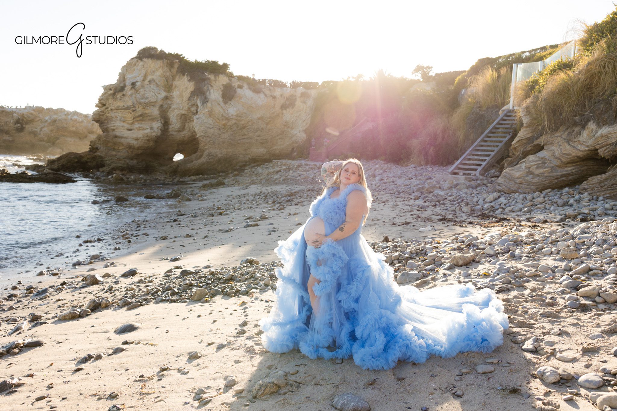 Expecting couple embracing during a Newport Beach maternity session
Cameo Shores maternity photographer capturing soft and timeless beach portraits