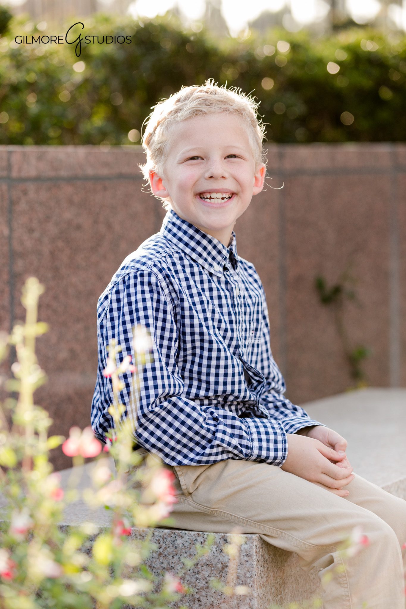 Temple baptism photo session for LDS child in Newport Beach
Boy smiling outdoors before LDS baptism day