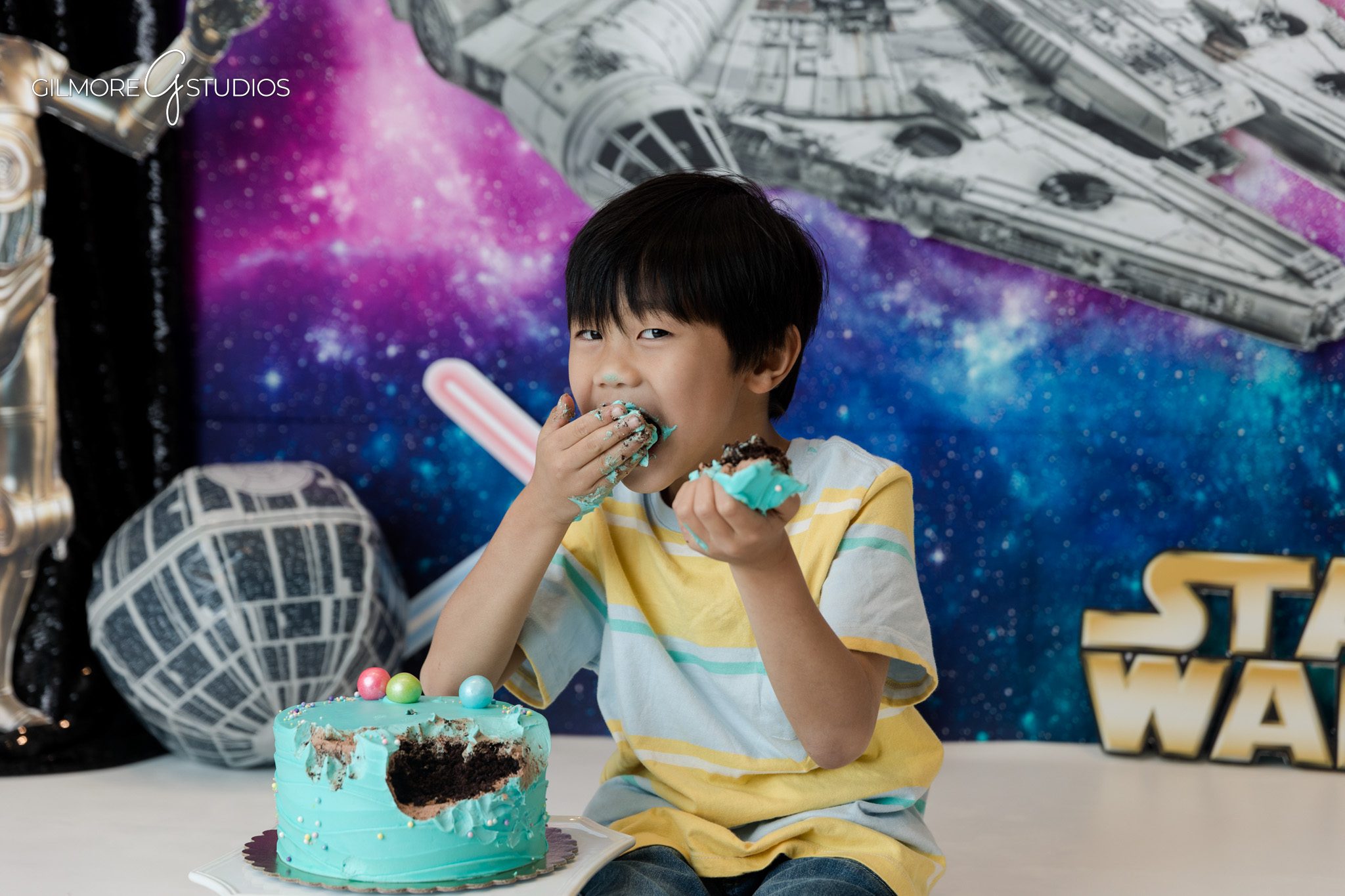 Gilmore Studios kids photography with fun birthday theme
Newport Beach birthday portraits for elementary age kids