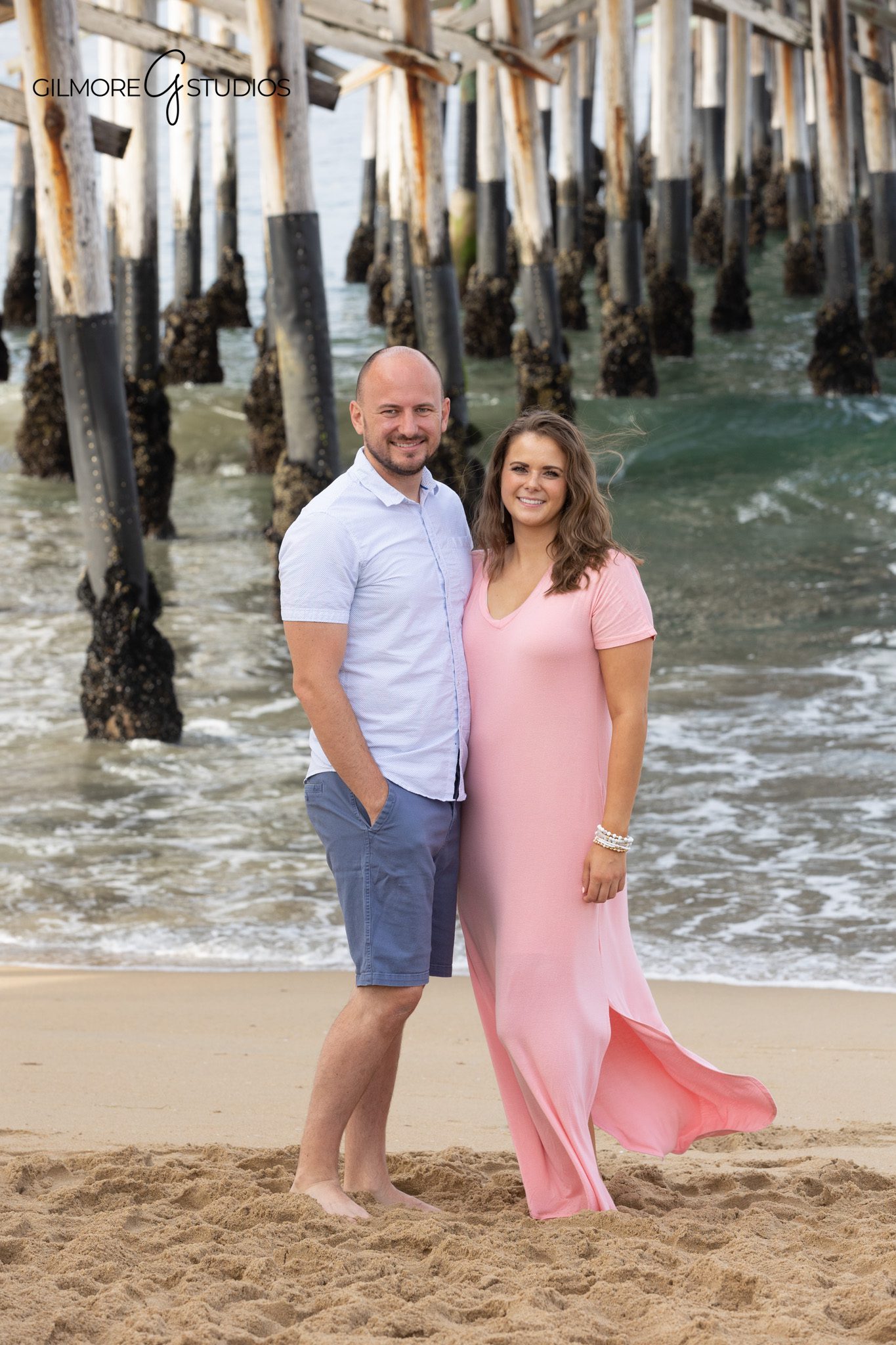 Playful extended family beach photo near the ocean
Newport Beach Pier photographer capturing natural family moments
